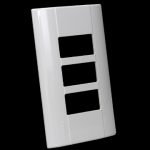 PLACA 3 U RESINA REDONDEADA BLANCA MODUS E5N3BN