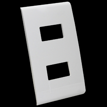 PLACA 2 U CON CHASIS DE RESINA COLOR BLANCO MODUS RESTYLE E5N2BNR