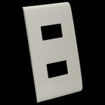 PLACA 2 U CON CHASIS DE RESINA MARFIL MODUS RESTYLE E5N2R