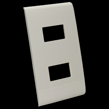 PLACA 2 U CON CHASIS DE RESINA MARFIL MODUS RESTYLE E5N2R