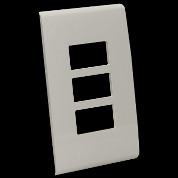 PLACA 3 U CON CHASIS DE RESINA MARFIL MODUS RESTYLE E5N3R