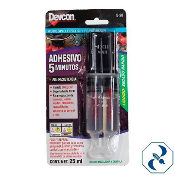 PEGAMENTO 25 ML ADHESIVO 5 MIN LIQUIDO DEVCON 5-28
