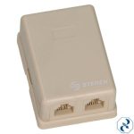 TOMA TELEFONICA 4 HILOS ROSETADOBLE LATERAL STEREN 300-146