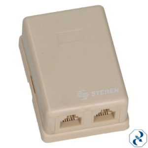 TOMA TELEFONICA 4 HILOS ROSETADOBLE LATERAL STEREN 300-146