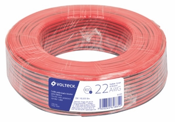 CABLE PARA BOCINA 22AWG BICOLOR 100MTS VOLTECH CABO-22B