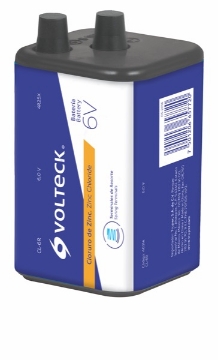 D 1 PILA ZINC-CLORO 6V TERMINALES DE RESORTE VOLTECH CL-6R