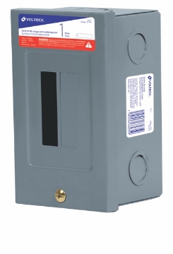 CENTRO DE CARGA DE SOBREPONER 1 POLO VOLTECH CCS-1