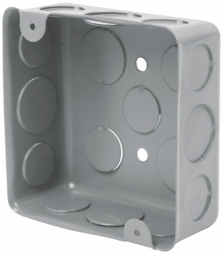 CAJA DE ACERO CUADRADA 4X4 PULG ECONOMICA VOLTECH CCH-4X4E