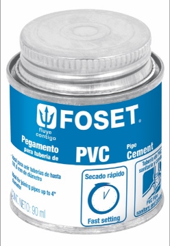 PEGAMENTO PARA PVC EN LATA 90ML FOSET PPVC-90