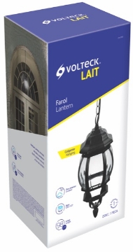D 1 FAROL COLGANTE REDONDO NEGRO VOLTECH FARO-CO-N