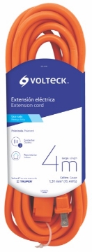 EXTENSION ELECTRICA USO RUDO 4 M CALIBRE 16 VOLTECH ER-4X16