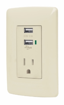 D 3 MODULO CARGADOR CON PUERTO USB MARFIL VOLTECH C