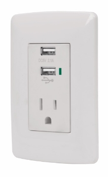 D 3 MODULO CARGADOR CON PUERTO USB BLANCO VOLTECH COUSB-IB