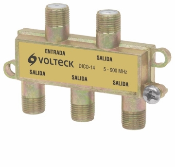 DIVISOR COAXIAL DE 1 ENTRADA Y 4 SALIDAS VOLTECH DICO-14