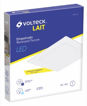 D 2 LUMINARIO EMPOTRADO CUADRADO CON LEDS 18W VOLTECH EMP-402L