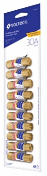 FUSIBLE 30 A CON AGARRADERA DESPACHADOR CON 10 PZ VOLTECK FUS-30A-D