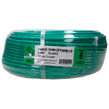 CABLE 6 DE 100 M VERDE IUSA 363412