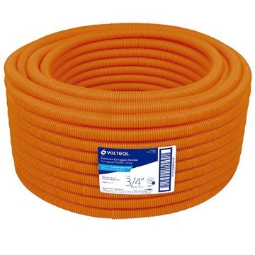 POLIDUCTO CORRUGADO FLEXIBLE 1/2 SIN GUIA, ROLLO 100 M VOLTECK PF-1/2