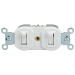 D 1 APAGADOR DOBLE BLANCO PARA PLACA SOLARIS 004-BC