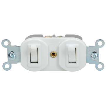 D 1 APAGADOR DOBLE BLANCO PARA PLACA SOLARIS 004-BC