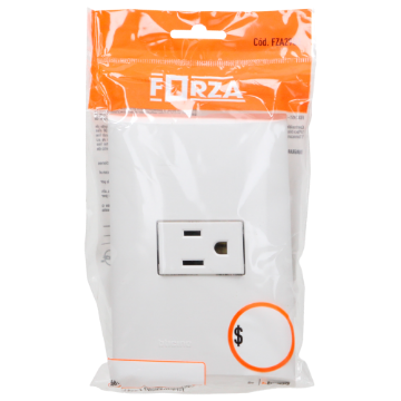 PLACA CON UN CONTACTO 2P+T C/PROTECCION INFANTIL BLANCO BTICINO FORZA FZA29S1