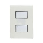 PLACA CON UN APAGADOR SENCILLO Y UNO DE TRES VIAS 10A 127V BLANCO BTICINO FORZA FZA5153