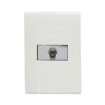 PLACA BLANCA CON TOMA DE TELEVISION TIPO F MODUS PRO E2E52PTLAB