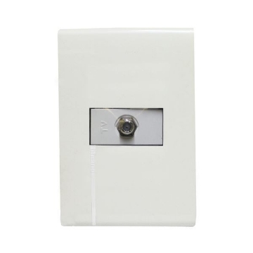 PLACA BLANCA CON TOMA DE TELEVISION TIPO F MODUS PRO E2E52PTLAB