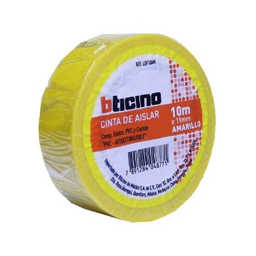 CINTA DE AISLAR COLOR AMARILLO 19MM X 10 M BTICINO LDF10AM