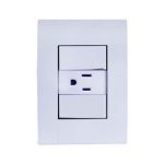 D 1 PLACA LUNA CON UN CONTACTO 2P+T C/PROTECCION INFANTIL E2023PTLAL