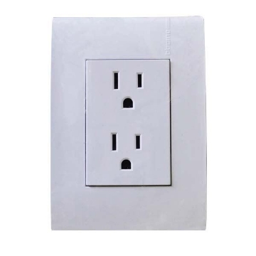PLACA BLANCA CON CONTACTO DUPLEX 2P+T C/PROTEC MODUS PRO E6028PTLAB