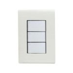PLACA CON TRES APAGADORES SENCILLO 10A 127V BLANCO BTICINO FORZA FZA513