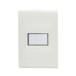 PLACA CON UN APAGADOR DE TRES VIAS 10A 127V BLANCO BTICINO FORZA FZA531