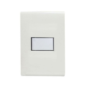 PLACA CON UN APAGADOR DE TRES VIAS 10A 127V BLANCO BTICINO FORZA FZA531