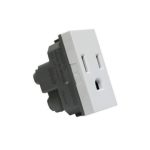 CONTACTO BLANCO POLARIZADO Y ATERRIZADO CON PROTECCION INFANTIL MODUS PRO E2023PTL