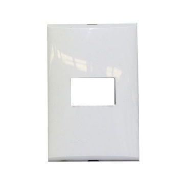 PLACA DE 1 U CON CHASIS DE RESINA COLOR BLANCO MODUS PRO E5N1PTL