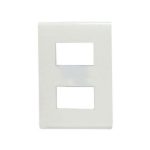 PLACA DE 2 U CON CHASIS DE RESINA COLOR BLANCO MODUS PROE5N2PTL
