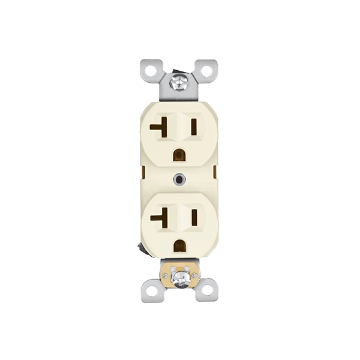 CONTACTO DUPLEX 2 POLOS 3 HILOS MARFIL LININEA STANDARD VOLTECK CODO-MS